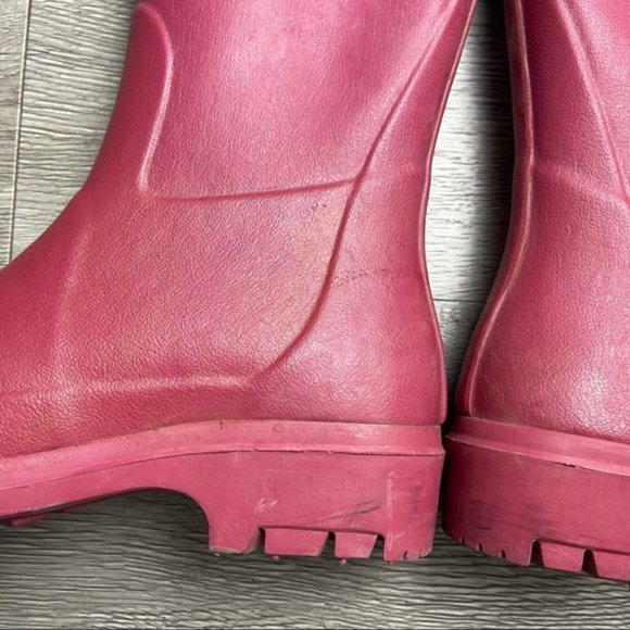 LE CHAMEAU Iris Rose Lined Rubber Boots 39 - Picture 2 of 12